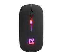 Defender Touch Silent Souris Bluetooth sans fil 2,4 GHz USB 1600 DPI, compacte et silencieuse ultra fine pour ordinateur portable, PC, Mac, Windows, iOS, Android, noir