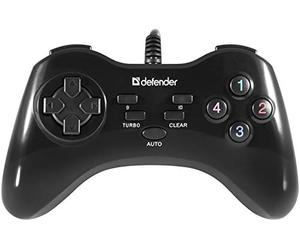 DEFENDER ZOOM USB XINT, manette de jeu filaire - Idéal pour PC et ordinateur portable - Windows 7/8/10 - 10 boutons, 2 bâtons - Idéal pour les joueurs
