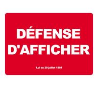 Défense D'afficher (21x29,7cm) - Sticker/Autocollant