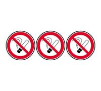 Défense De Fumer (3fois 10cm) - Sticker/Autocollant