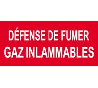 Défense de fumer gaz inflammable - 10x4.5cm - Autocollant(sticker)