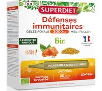 SUPERDIET Gelée Royale 3000 mg BIO Unidoses Ampoule(S) 20x10 ml