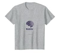 Défenseure de la Sensibilisation à la maladie d'Alzheimer et du Soutien au Cerveau de End ALZ T-Shirt, Enfant, Gris Chiné, 6 Ans