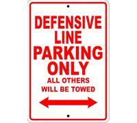 Defensive Line Parking Only Football Player Gift Decor Garage Sign