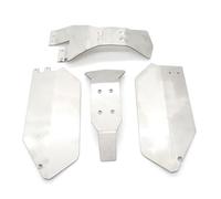 DEFESVCA Lot de 4 plaques de Protection en Acier Inoxydable for châssis de Voiture Traxxas Slash 4x4 HQ727 1/10 RC