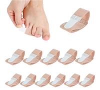 DEFGNOP 12 Pcs Bandages Pour Orteils, Redresseur Orteil, Orteils Attelle, Attelles D'Orteils Pour Chevauchement Des Orteils, Pinces CasséEs, Chevauchantes, CourbéEs, Attelle Doigt, Epitact Orteil