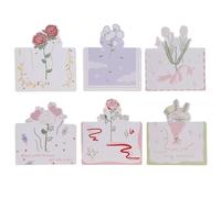 DEFGNOP 6 Cartes De Haute Qualité, Cartes Pliantes à Usage GéNéRal, Cartes De FéLicitations, Cartes D'Adieu, Cartes-Cadeaux, Cartes De Vacances, AdaptéEs à La FêTe Des MèRes Et Autres FêTes