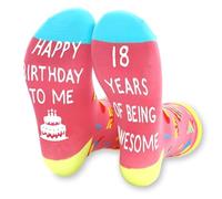 DEFGNOP Chaussettes Pour 18e Anniversaire Fille Cadeaux Pour 18e Anniversaire Fille 18e Anniversaire Cadeau Cool IdéE Cadeau 18e Anniversaire Chaussettes Douillettes, Rose