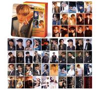 DEFGNOP K pop Ateez Merch, Lot de 55 Photocard Ateez Lomo, Gold Hour Album Photocards Set pour fans (B)