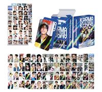 DEFGNOP Kpop Stray Kids Karma Lot de 64 Photocard Stray Kids Lomo 60 autocollants SKZ pour fans (KARMA-D)