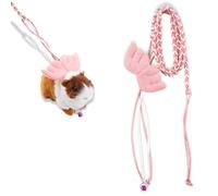 DEFGNOP Laisse Pour Petits Animaux, Harnais Lapin Nain, Harnais Lapin, Rats Et Hamster, Chaton, Réglable Pour L'Extérieur, Entraînement à La Marche (Rose)