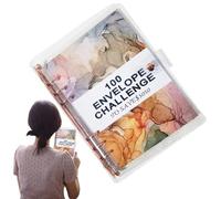 Défi 100 Enveloppes - Classeur D'argent, Système D'économie D'argent, Classeur De Budget Pendant 100 Jours, Moyen Facile De Gérer Un Budget Mensuel De 5 050, Livre Organisateur Dargent Pour Journal D