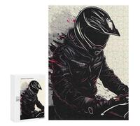 Défi Créatif - Biker on A Motorbike Bike, 300 PCS, Jeu D’Assemblage en Bois, Attention À Offrir - pour Les Passionnés Qui Aiment Les Détails