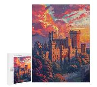 Défi Créatif - Castle Sunset Landscape-2, 500 PCS, Puzzle pour Adultes, Décoration Intérieure De Saison; pour Partager Un Moment Autour De La Table