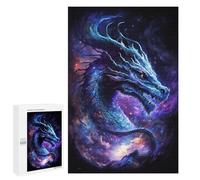 Défi Créatif - Cosmic Dragon Art Print-11, 1000 PCS, Jeu D’Assemblage en Bois, Décoration du Nouvel an; pour Les Couples, Amis Et Familles