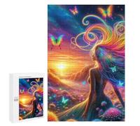 Défi Créatif - Follow The Butterflies, 1000 PCS, Puzzle À Exposer, Cadeau pour Passionné De Puzzles, pour Un Loisir Créatif en Intérieur