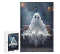 Défi Créatif - Ghostly Bench Night Scene, 1000 PCS, Puzzle Décoratif, Cadeau pour Passionné De Puzzles; pour Partager Un Moment Autour De La Table