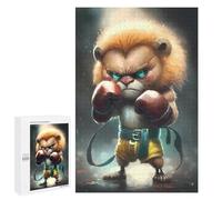 Défi Créatif - Pro Lion Cub Boxer, 1000 PCS, Puzzle-Image en Bois, Cadeau pour Les Fêtes De Fin D’année - pour Un Défi Gratifiant Le W nd