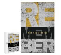 Défi Créatif - Remember Why You Started, 1000 PCS, Puzzle Décoratif, Cadeau De Pendaison De Crémaillère - pour Les Passionnés Qui Aiment Les Détails