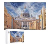Défi Créatif - Vatican City Basilica Rome, 1000 PCS, Jeu D’Assemblage en Bois, Attention À Offrir - pour Les Passionnés Qui Aiment Les Détails