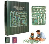 Défi De Puzzle avec Bords Uniques, Puzzles « Journée D'été Au Bord De La Rivière », Puzzle avec Pièces De Bordure - Chaque Pièces Est Défi, Jeu De Puzzles Amusant Et Stimulant 501 Pièces(Green)