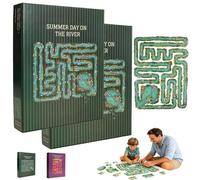 Défi De Puzzle avec Bords Uniques, Puzzles « Journée D'été Au Bord De La Rivière », Puzzle avec Pièces De Bordure - Chaque Pièces Est Défi, Jeu De Puzzles Amusant Et Stimulant 501 Pièces(Green*2)