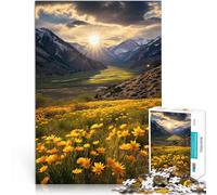 Défi Difficile Affiche des Montagnes printanières Puzzles 2000 pièces pour Adolescents 70x100cm Cadeau d'anniversaire Convient aux 14 Ans et Plus