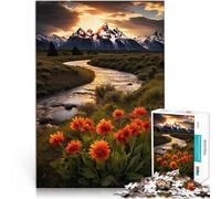 Défi Difficile pour soulager Le Stress Affiche des Montagnes printanières Puzzles 2000 pièces pour Adolescents 70x100cm Cadeau Amusant à partir de 14 Ans