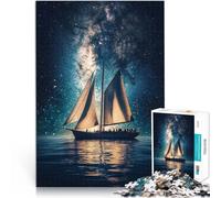 Défi Difficile Voilier Voie Lactée Puzzles 1000 pièces pour Adultes 50x75cm Chaque pièce est Unique - Jeu Familial Stimulant et Amusant