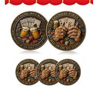 Défi Du Club De Poker Des Vieux Cons, Pièce De Défi Humoristique « Tout Ou Rien », Pièce De Poker Humoristique Du Club Des Vieux Cons, Collection Unique Pour Joueurs Et Collectionneurs De Poker (#2)