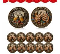 Défi Du Club De Poker Des Vieux Cons, Pièce De Défi Humoristique « Tout Ou Rien », Pièce De Poker Humoristique Du Club Des Vieux Cons, Collection Unique Pour Joueurs Et Collectionneurs De Poker (#3)