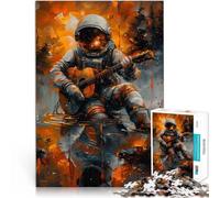 défi éducatif Astronaute Jouant de la Guitare Puzzle 1000 pièces pour Adultes 50x75cm Décoration d'intérieur et Cadeaux Uniques à partir de 14 Ans