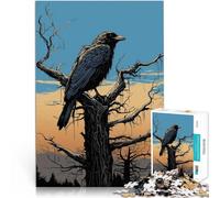 défi éducatif Corbeau sur Un Arbre Puzzle 1000 pièces pour Adolescents 38x52cm Activités Amusantes à la Maison, Cadeaux d'anniversaire, Cadeaux de Voyage,
