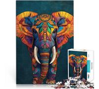défi éducatif Éléphant des Hautes Terres Dynamique Puzzle 1000 pièces pour Adolescents 50x75cm Décoration d'intérieur Convient aux 14 Ans et Plus