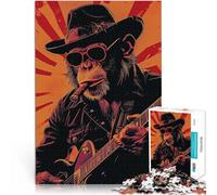 défi éducatif Soirée Blues de Mr Monkey Puzzle pour Adultes 1000 pièces 50x75cm avec Affiche et Feuille de Questions correspondantes à partir de 14 Ans