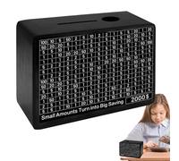 Défi Épargne - Bois De Pin 19x5,7x14 Cm | Boîte D'Objectif 10 000 pour Économies | Coffre-Fort en Bois pour Et Adultes | Favorise La Santé Financière Future