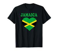 Défilé de la Journée des Antilles Love Jamaica Heart T-Shirt