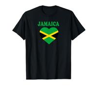 Défilé de la Journée des Antilles Love Jamaica Heart T-Shirt Graphique avec Valeur