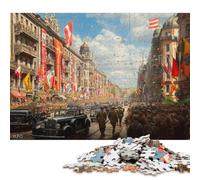 Défilé de la Victoire à Berlin Puzzles en Bois 300 Pièces pour Adultes Jeux Éducatifs Jeu De Défi Familial Décoration Intérieure Cadeaux De Pâques Stress Relief Toy 300pcs (40x28cm)