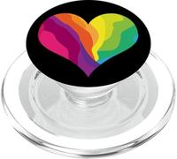 Défilé du Mois de la fierté LGBT aux Couleurs du Drapeau en Forme de cœur PopSockets PopGrip pour MagSafe