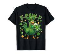 Défilé Irlandais du F-Caw-F Green Rooster Paddy's Day T-Shirt