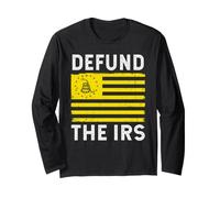 Définancer la déclaration de revenus antigouvernementale du Drapeau de Gadsden de l'IRS Manche Longue