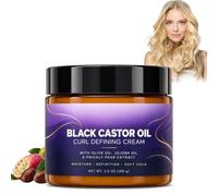 Defines Curls Black Castor Oil Curl Cream,Curling Cream For Black Hair，1PC | Moisturizing Curl Defining Cream with Olive Oil,Curl Defining Cream for Wavy,Curly and Coily Hair,Leave-In Styling Creams
