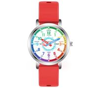 DEFINEY Montre d'apprentissage analogique pour enfants - Montre étanche pour apprendre l'heure pour garçons et filles de 4 à 12 ans, horloge éducative facile à lire, cadeau d'anniversaire durable pour