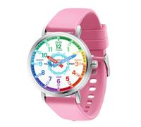 DEFINEY Montre d'apprentissage analogique pour enfants - Montre étanche pour apprendre l'heure pour garçons et filles de 4 à 12 ans, horloge éducative facile à lire, cadeau d'anniversaire durable pour