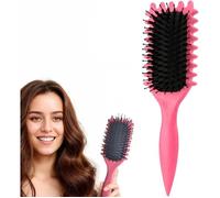 Defining Brush,Curly Styling Hair Brush for Detangling,Combing, Less Pulling,Reduce Pulling and Curl Separation (Pink)