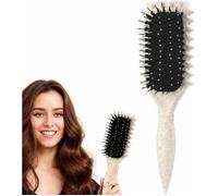 Defining Brush Curly Styling Hair Brush for Detangling Combing Shaping and Defining Curls Reduce Pulling and Separation (Beige)
