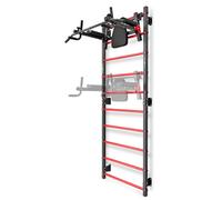 Ensemble MHU1 | Espalier de gymnastique métallique 230 x 81 cm MH-U204 + Barre murale et barre de traction 2 en 1 fixation murale et espalier MH-U205 - Marbo Sport