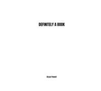 DEFINITELY A BOOK: or PRETENDING TO READ SO THAT PEOPLE WILL THINK YOU'RE SMART OR INTERESTING