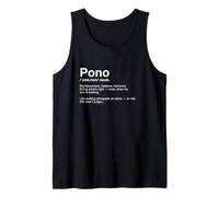 Définition Amusante des Mots pono d'Hawaï Apprenez l'hawaïen Débardeur